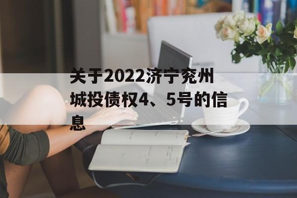 关于2022济宁兖州城投债权4、5号的信息