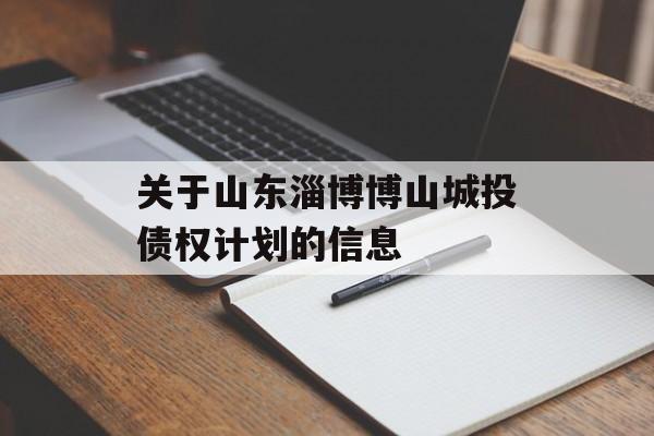 关于山东淄博博山城投债权计划的信息