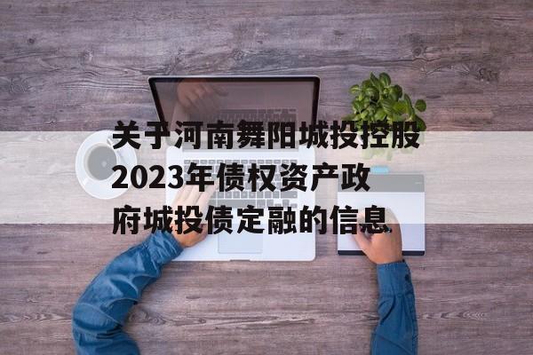 关于河南舞阳城投控股2023年债权资产政府城投债定融的信息