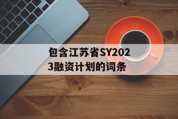 包含江苏省SY2023融资计划的词条