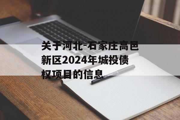 关于河北-石家庄高邑新区2024年城投债权项目的信息